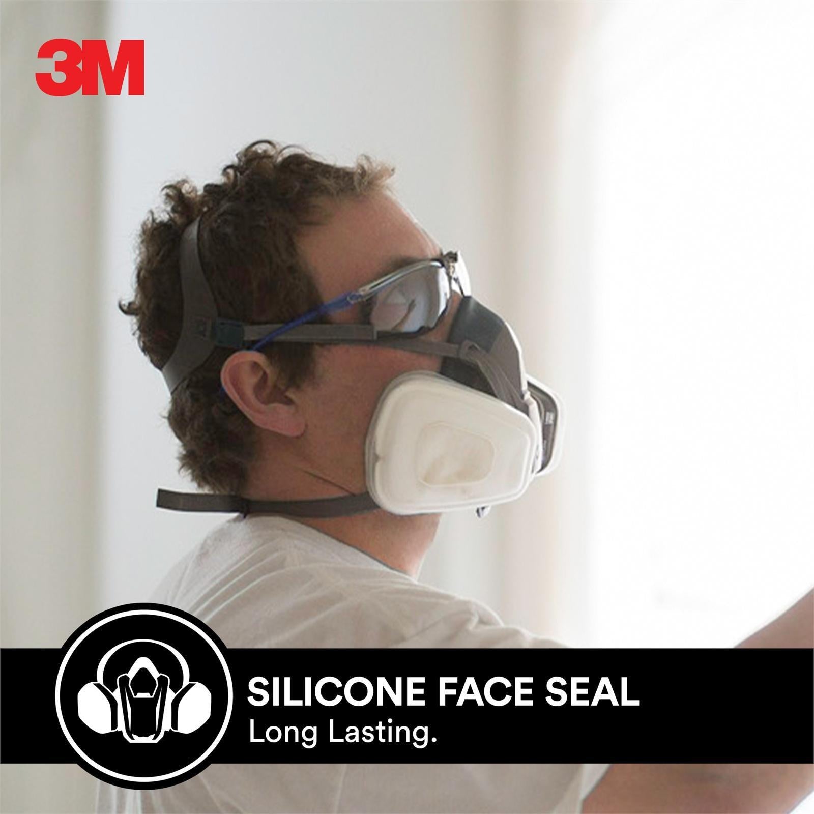 3M Painters Project Quick Latch Respirator Black Cool Flow Valve