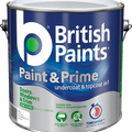British Paints 4L White Semi Gloss Doors Windows and Trim Paint and Prime UV Resistant