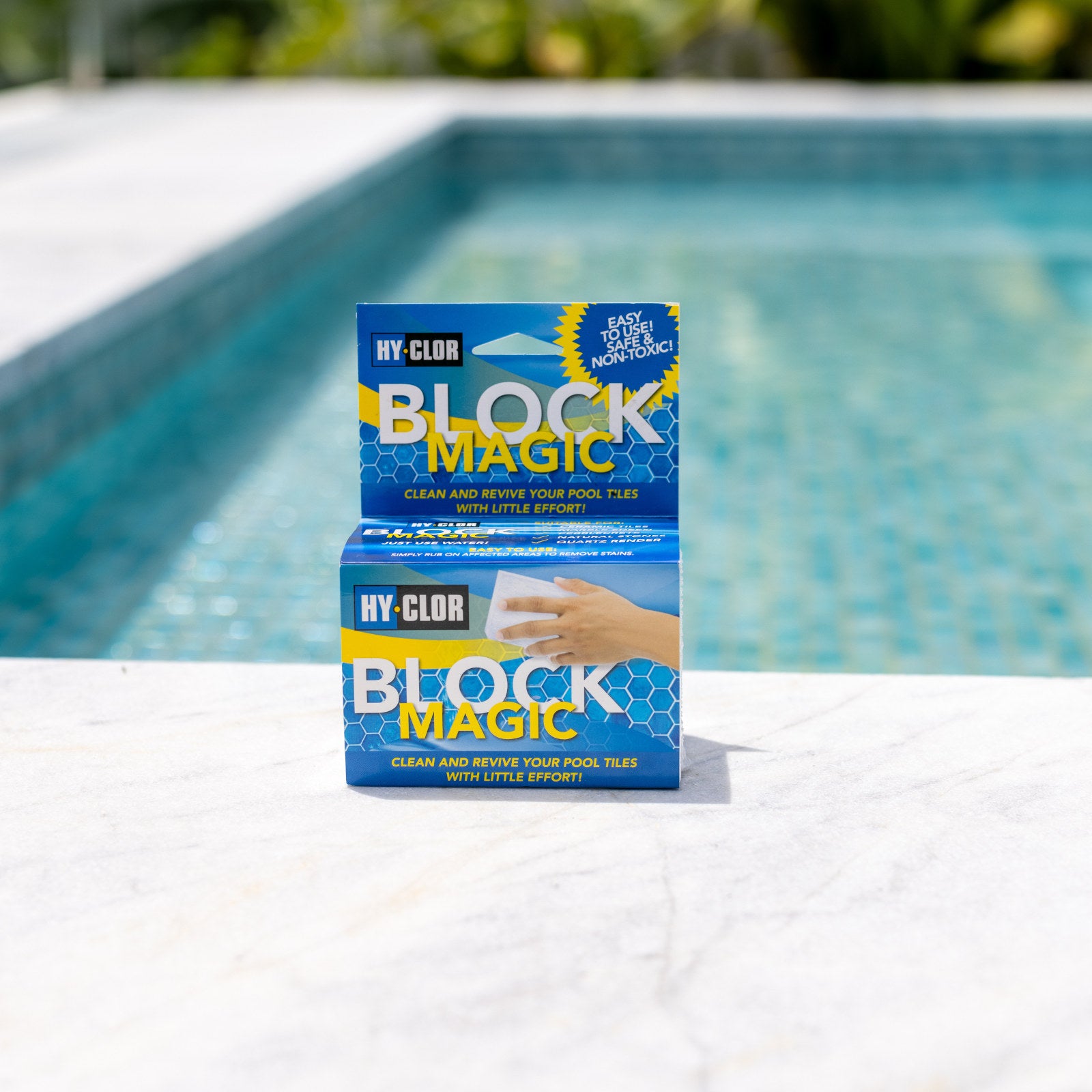 Hy-Clor Block Magic Pool Stain Remover 110mm White