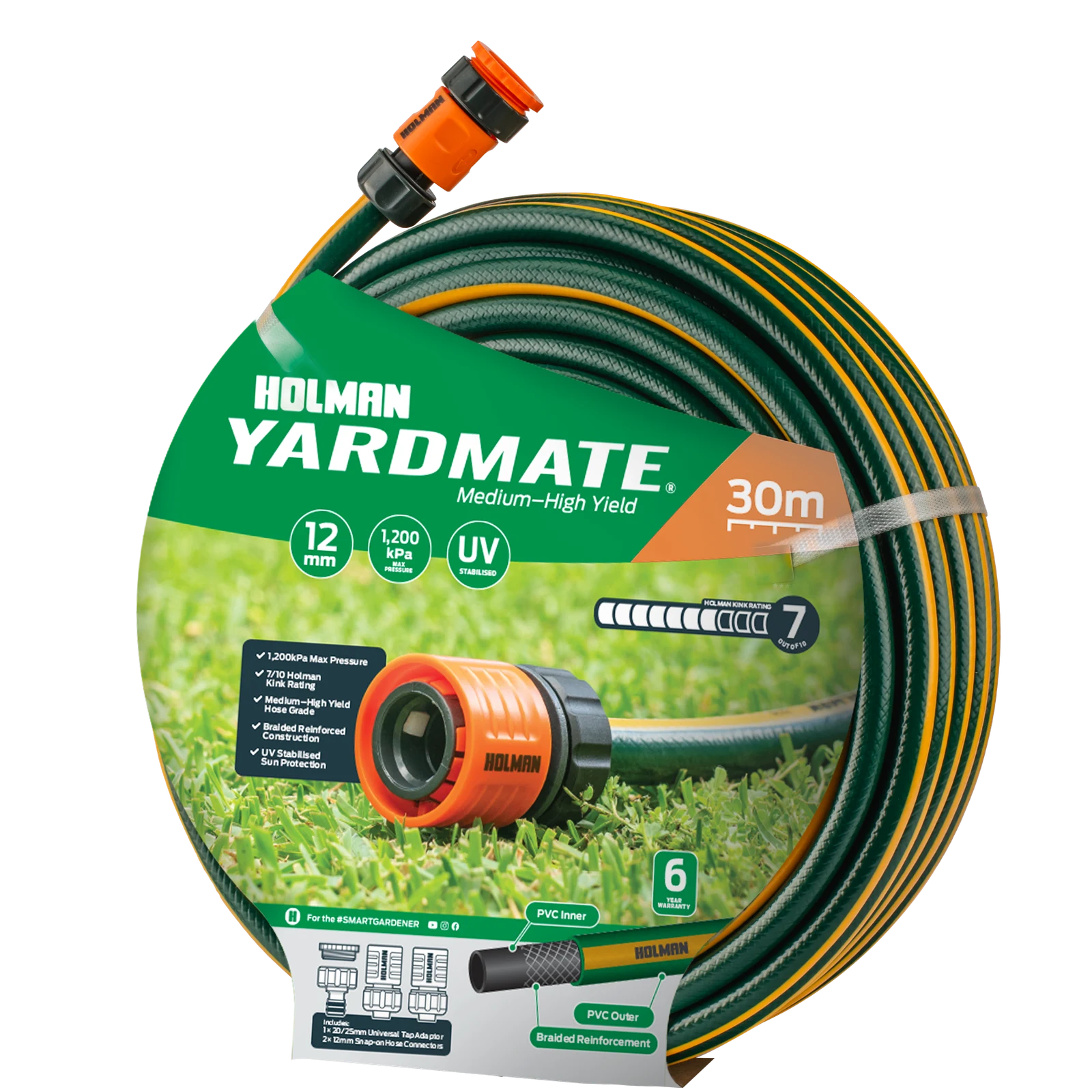 Holman 12mm x 30m Yardmate PVC Garden Hose