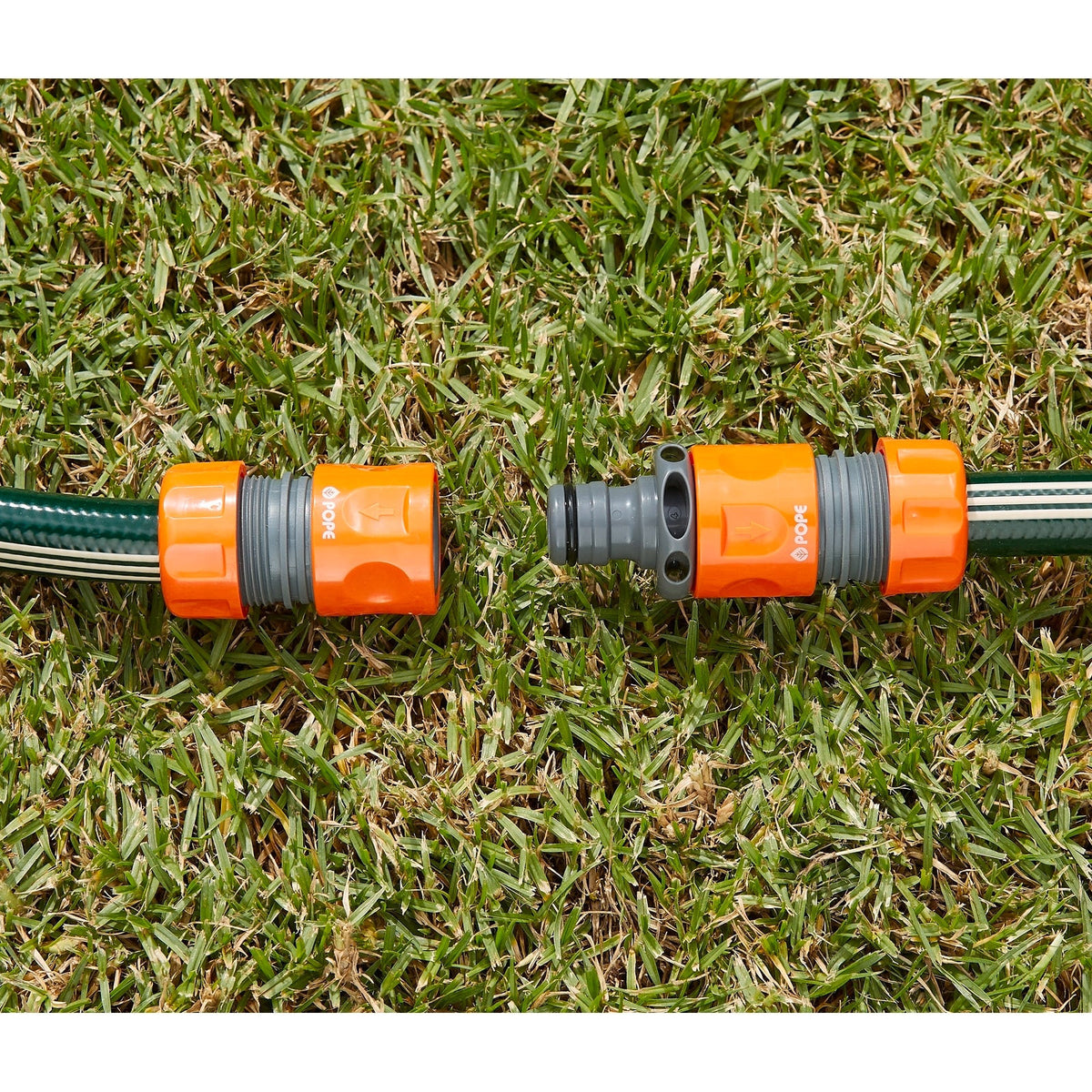 Pope 18mm 2 Way Hose Coupler ABS Grey Outdoor