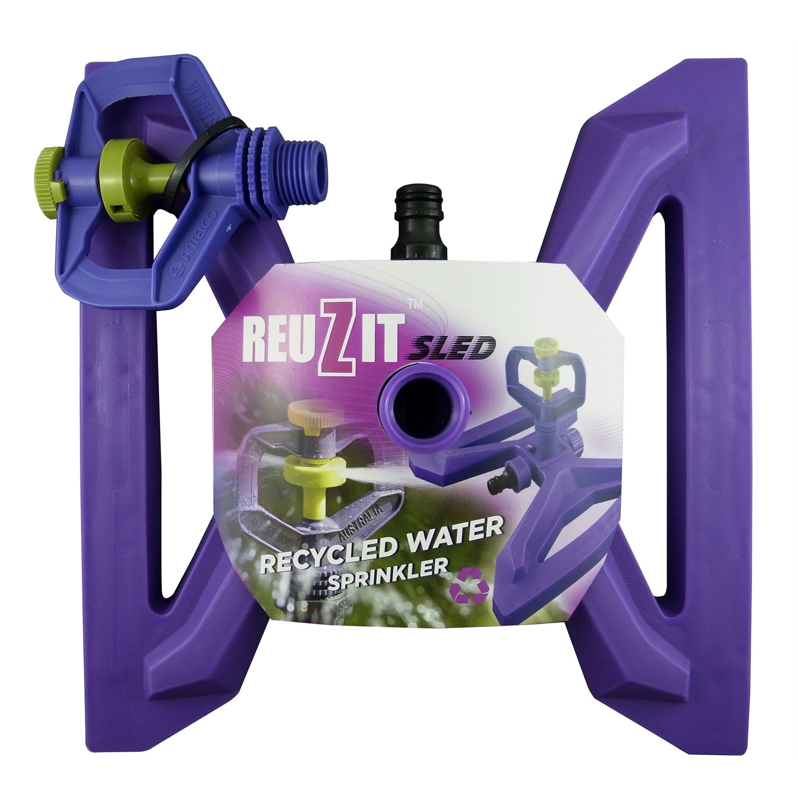HR Products ReuZit Hose End Grey Water Sprinkler on Recycled Base