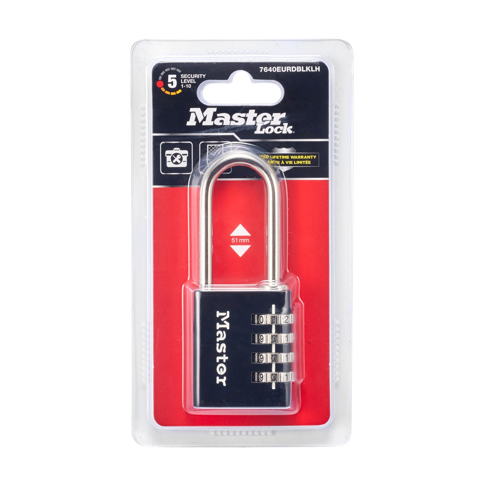 Master Lock 51mm Shackle Combination Padlock Solid Aluminium Brass Steel