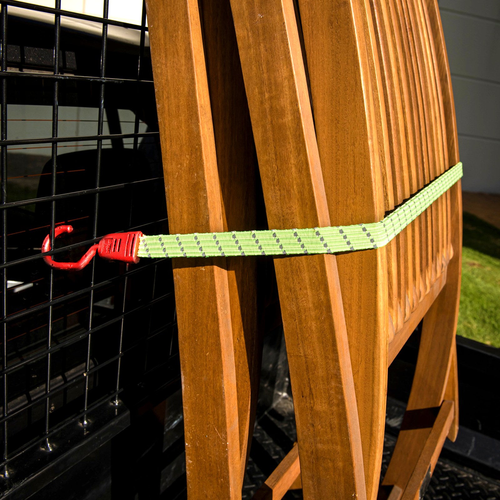 Grunt Reflecta Flat Bungee Strap 100cm Rubber Reflective