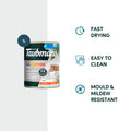 TAUBMANS 1L White Low Sheen Water Based Acrylic All Weather Exterior Paint