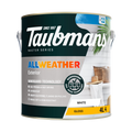 Taubmans 4L White Gloss All Weather Exterior Paint Water Based UV Resistant