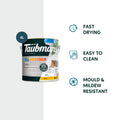 Taubmans 4L White Gloss All Weather Exterior Paint Water Based UV Resistant