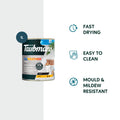 Taubmans 1L Black Gloss All Weather Exterior Paint Water Based UV Resistant