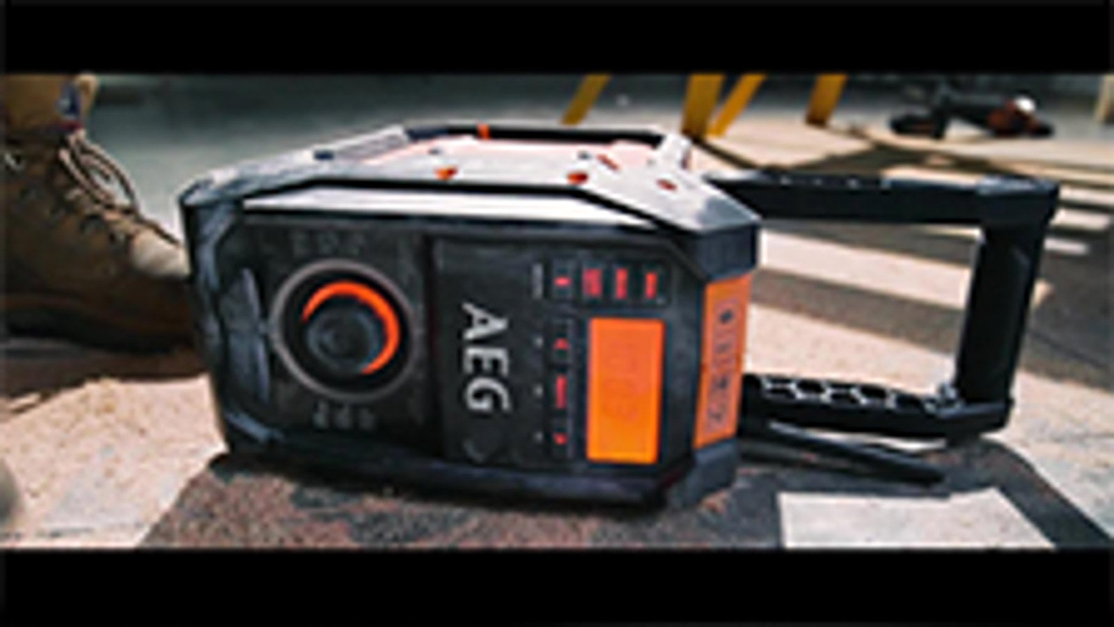 AEG 18V 240V Hybrid Bluetooth Jobsite Radio Weather Resistant Skin Only BRFMB18-0