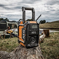 AEG 18V 240V Hybrid Bluetooth Jobsite Radio Weather Resistant Skin Only BRFMB18-0