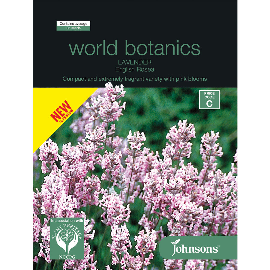 Johnsons World Botanics English Lavender Rosea Seed