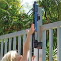 MagnaLatch Magnetic Gate Latch Lock and KwikFit Self Closing Hinges Super Strong Polymer Black