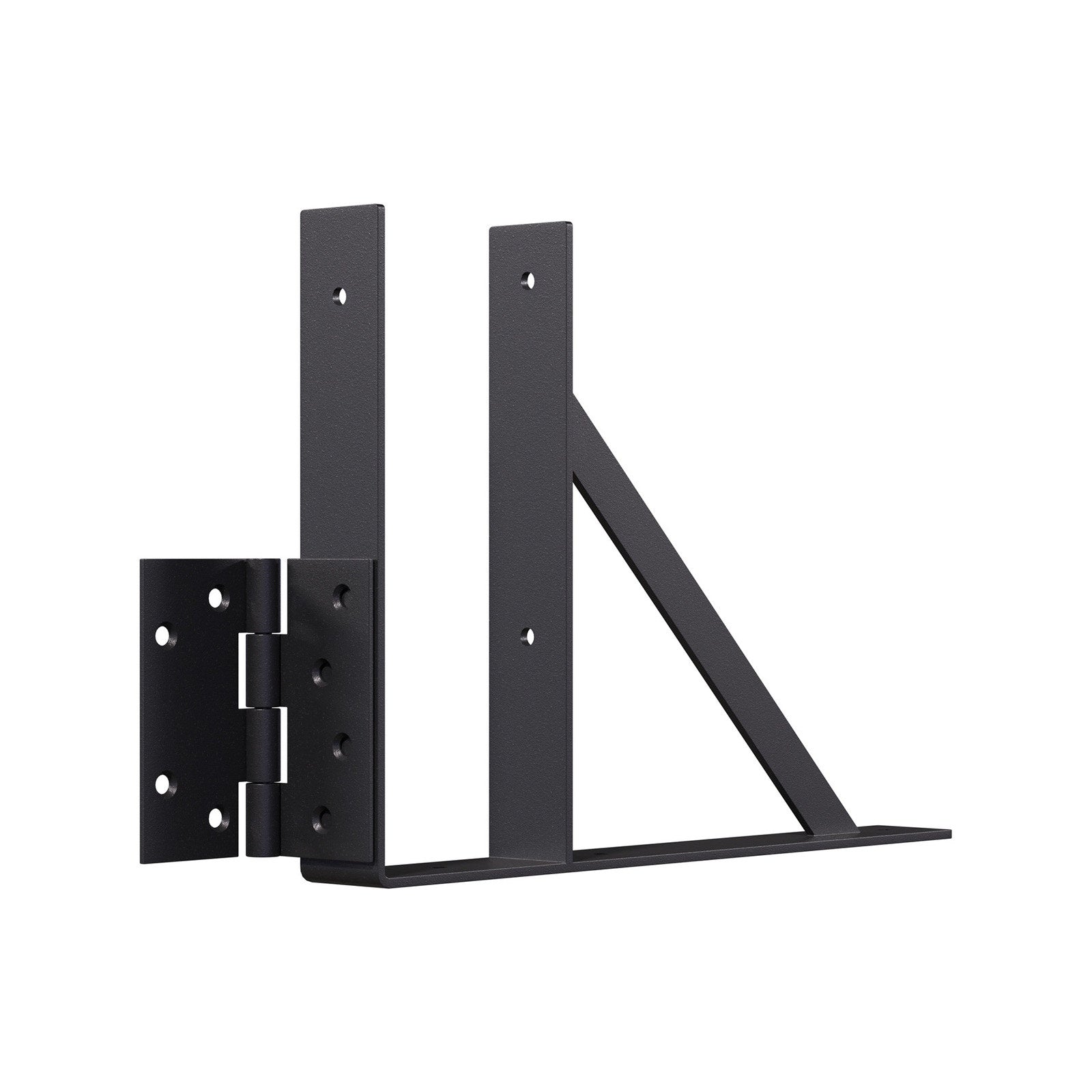 Peak Products Heavy Duty Steel Fence Gate Assembly Bracket Kit Matte Black Suits 750mm Gates