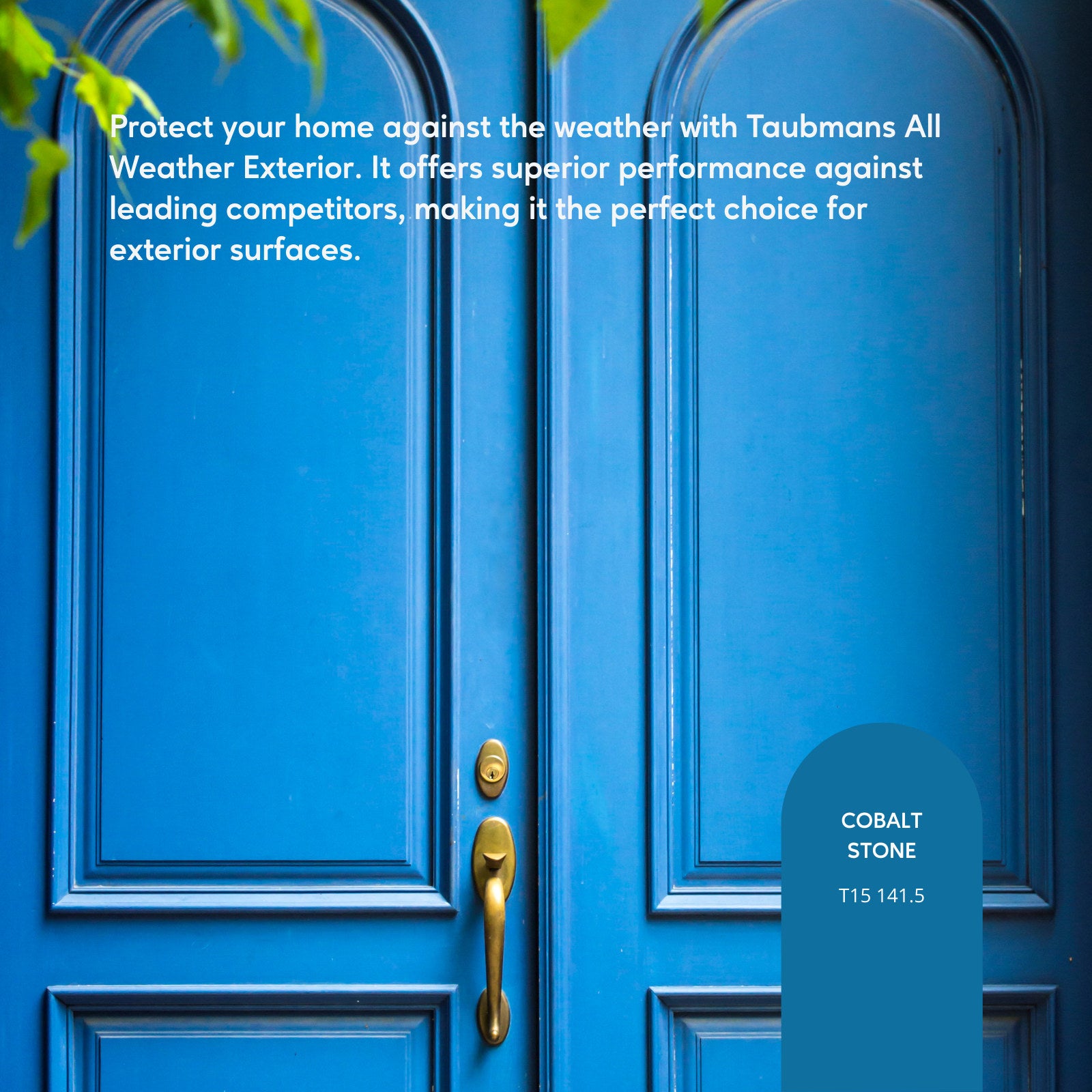 Taubmans 4L Hi-C Blue Water Based Acrylic Low Sheen All Weather Exterior Paint UV and Waterproof