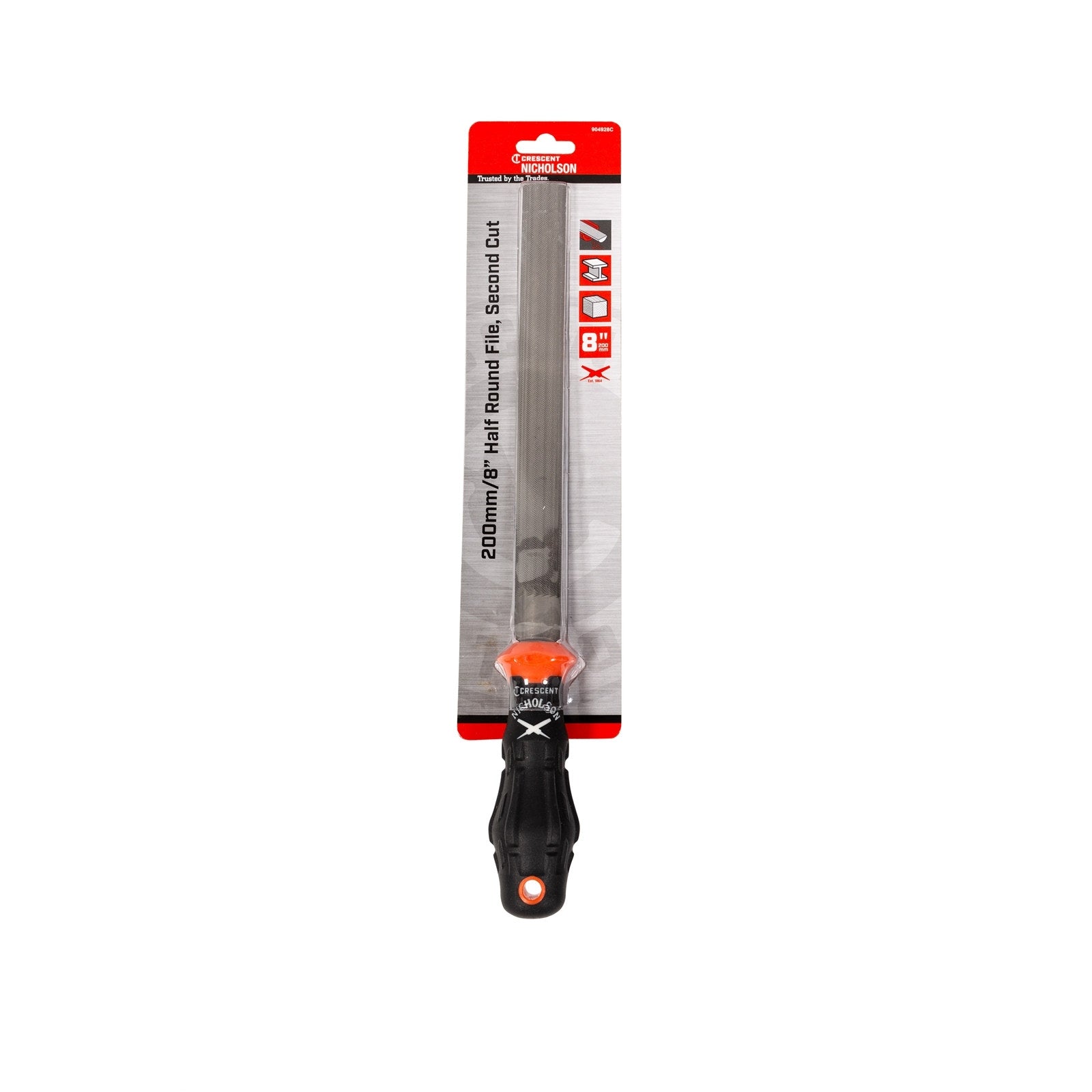 Crescent Nicholson 200mm Half Round Second Cut File