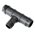 K-Rain 25mm Barbed Tee x 15mm BSP Male - 5 Pack Polypropylene