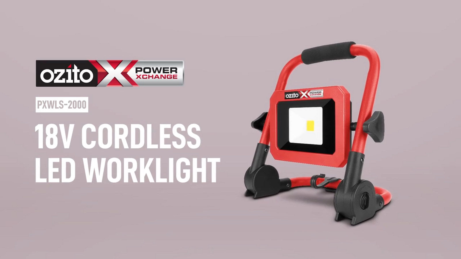 Ozito PXC 18V Cordless LED Worklight 2000 Lumens Skin Only PXWLS-2000