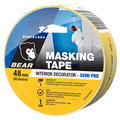 Bear 48mm x 50m Interior Decorator Masking Tape Yellow Crepe Paper UV Resistant