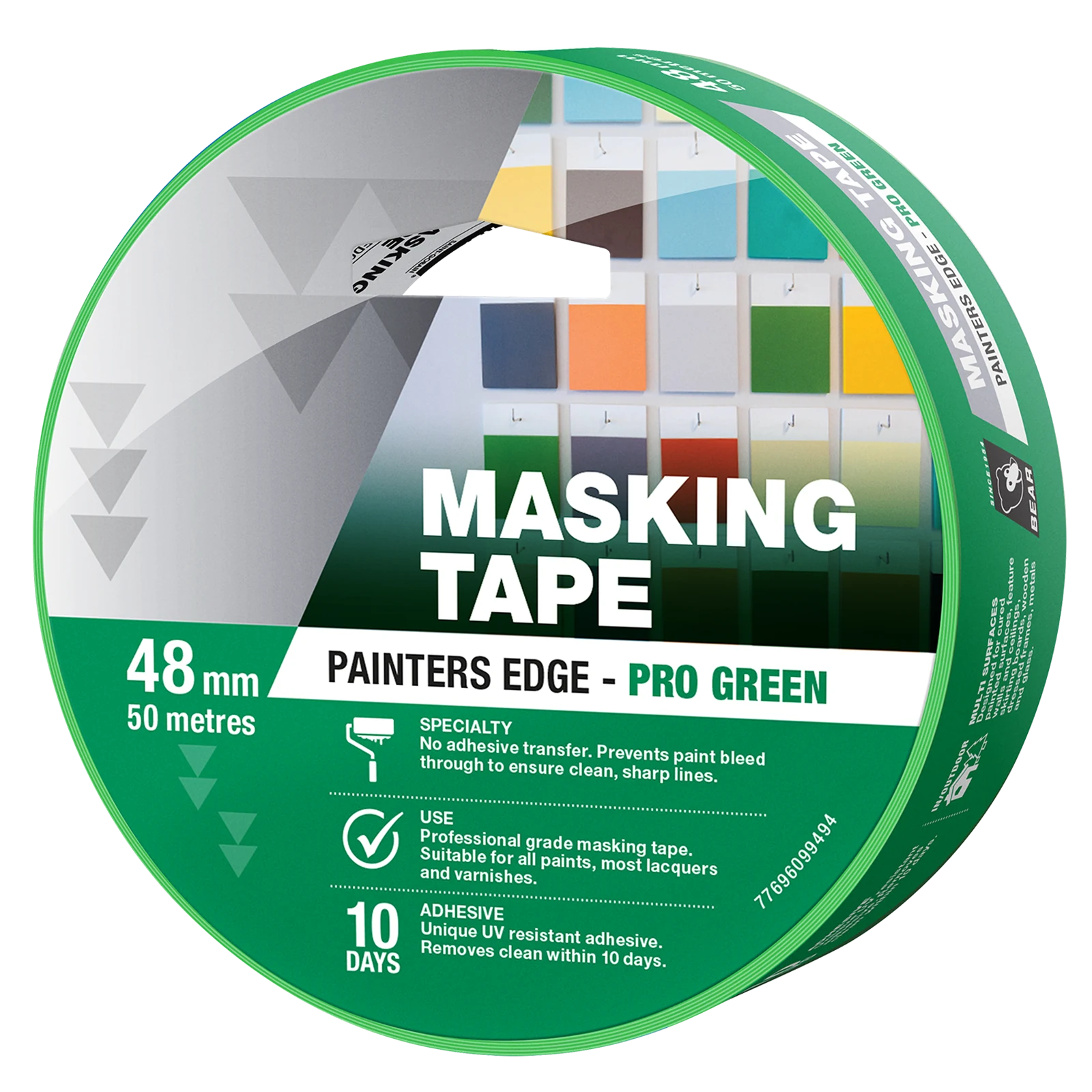 Bear 48mm x 50m Green Painters Edge Masking Tape - UV Resistant