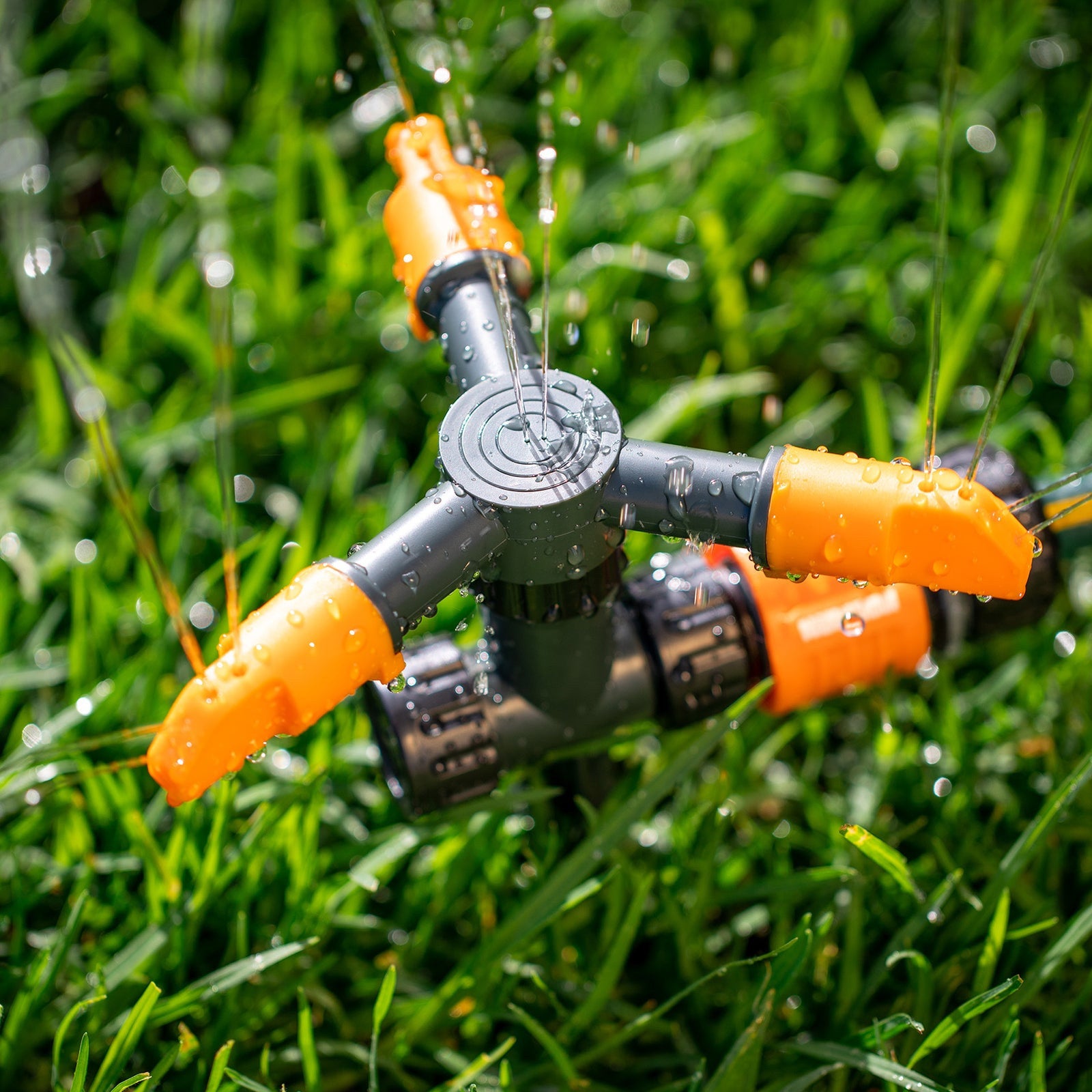 Holman 3 Arm Charcoal Plastic Rotating Sprinkler on Spike