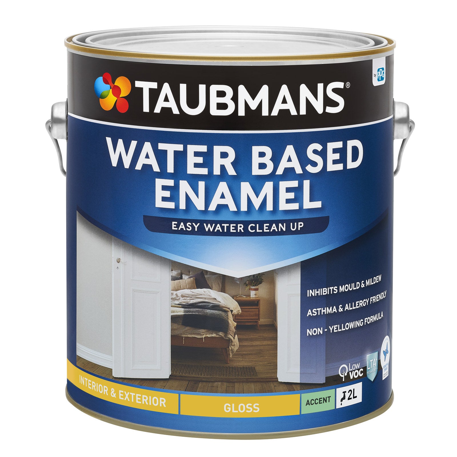 Taubmans 2L Accent Gloss Water Based Enamel Paint