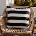 Mojo 45cm Black Striped Polyester Cushion Cover