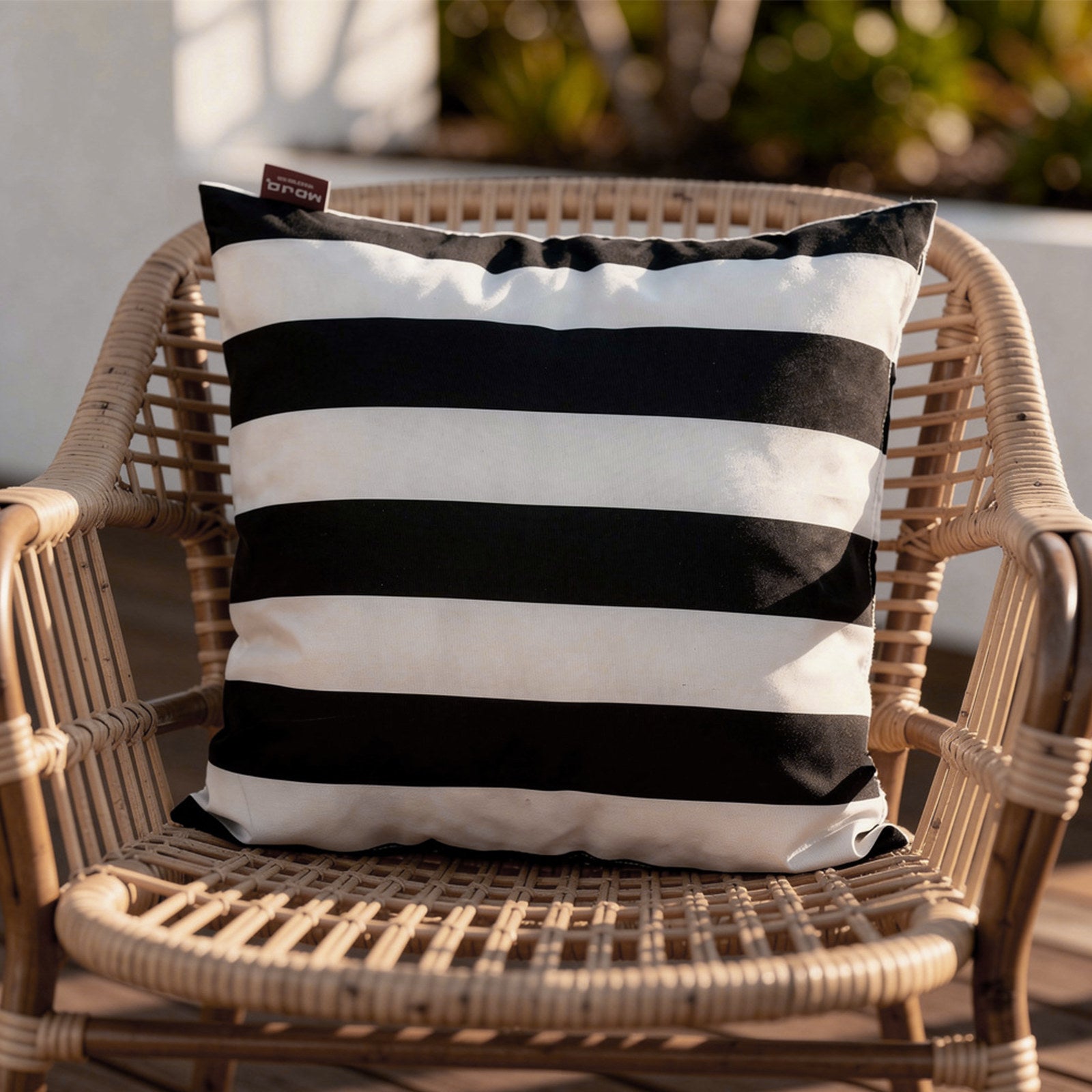 Mojo 45cm Black Striped Polyester Cushion Cover