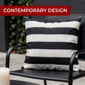 Mojo 45cm Black Striped Polyester Cushion Cover