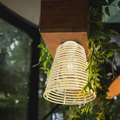 Luce Bella Rattan Woven Batten Fix Light Cream Indoor