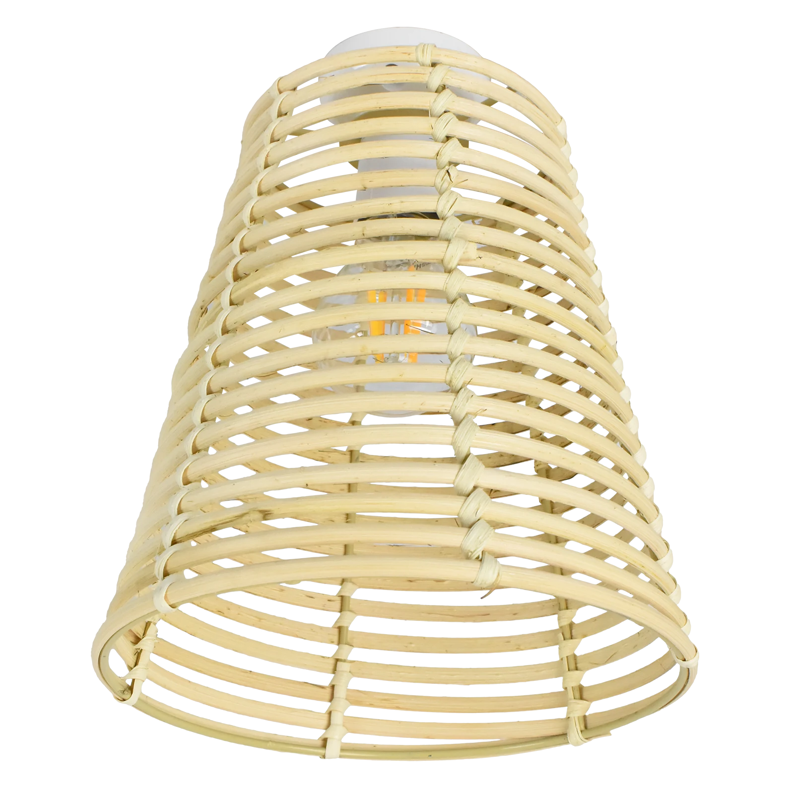 Luce Bella Rattan Woven Batten Fix Light Cream Indoor