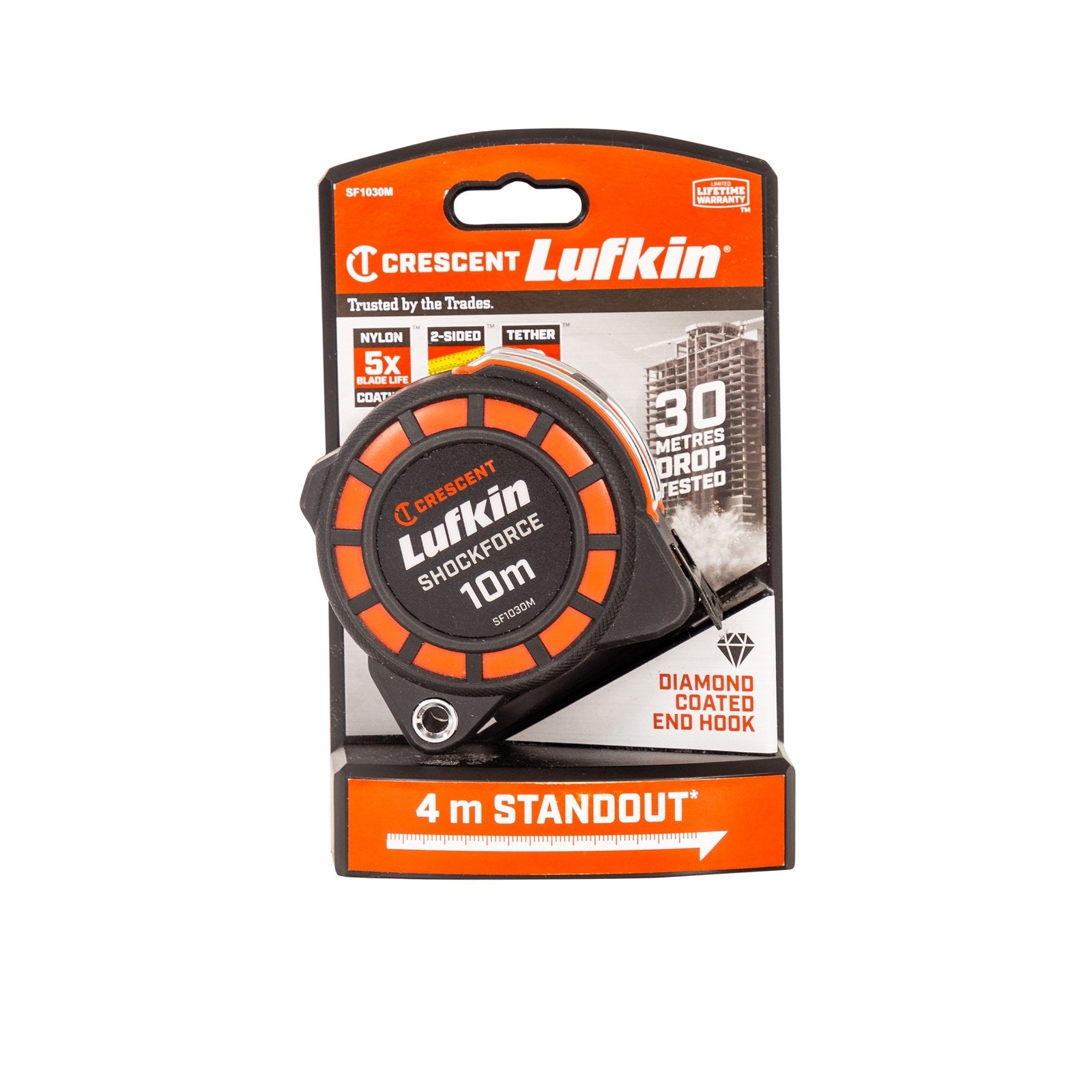 Crescent Lufkin 10m x 30mm Shockforce Tape Measure - Lockable