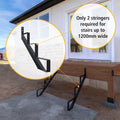Peak Products 1-Tread Steel Stair Stringer - Black
