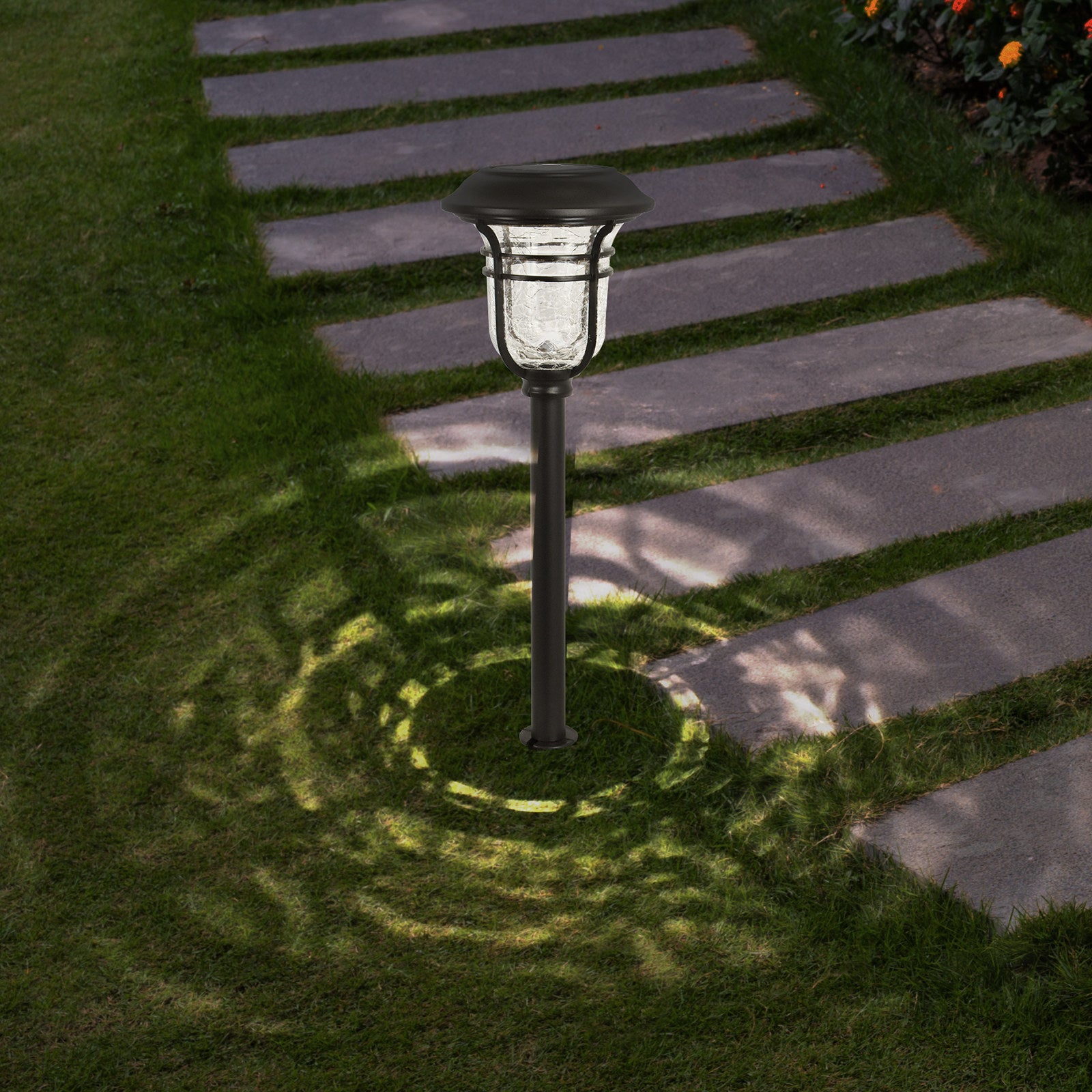 Click Vintage Solar LED Pathway Light Stainless Steel