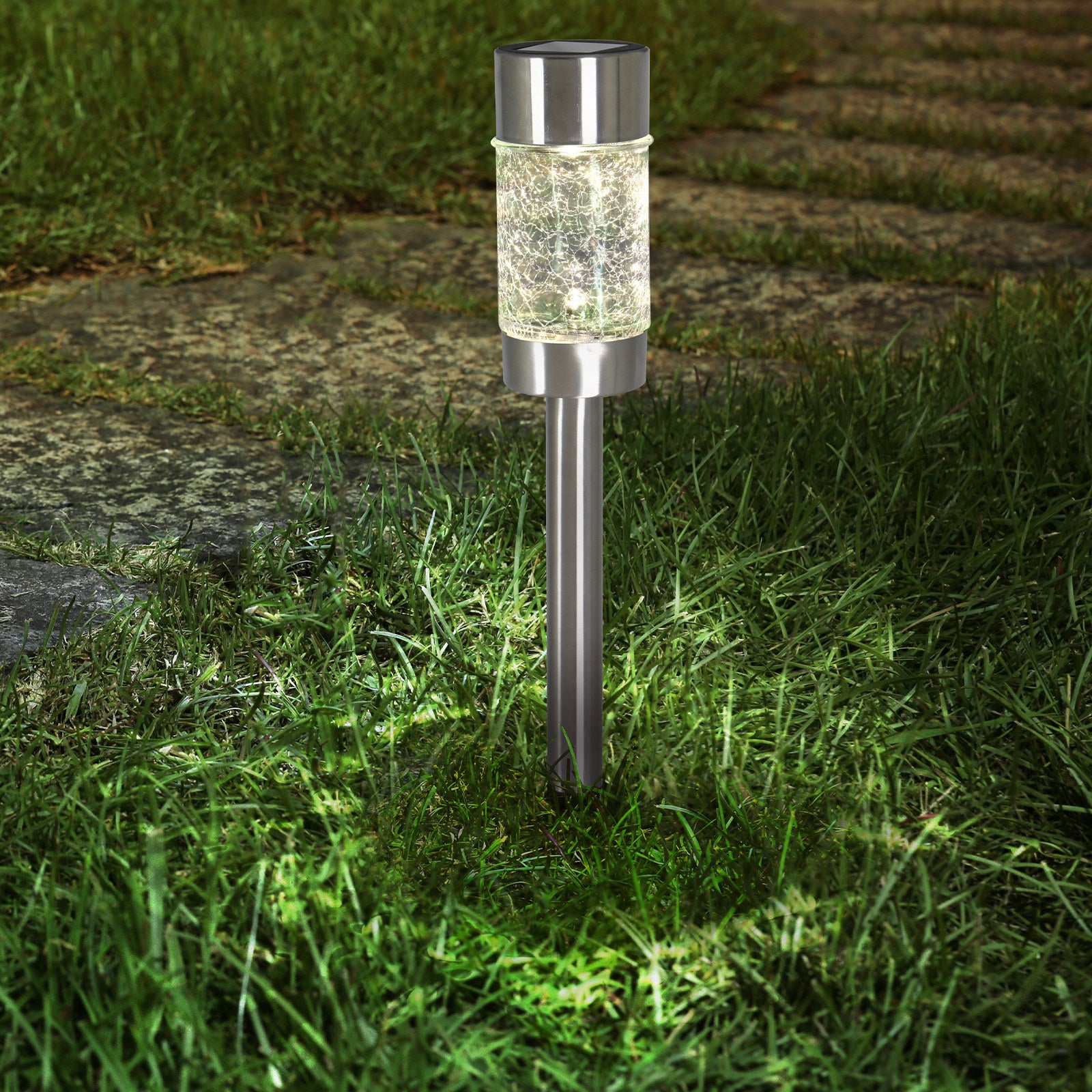 Click Kimbel Solar LED Pathway Light Stainless Steel