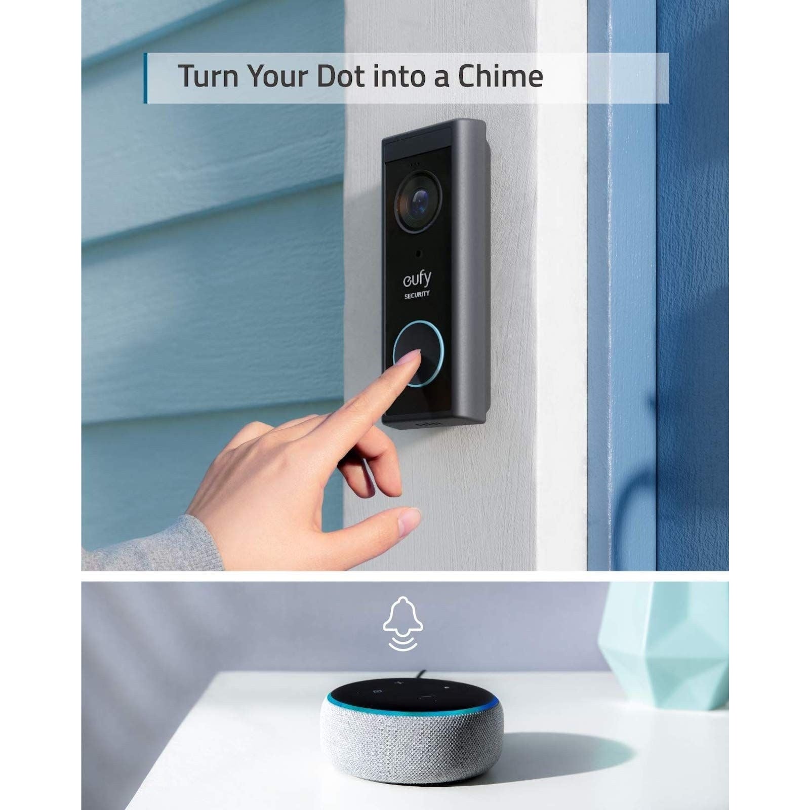 Eufy 2K Wireless Wi-Fi Security Video Doorbell Add-On (No Homebase) T8210CW1