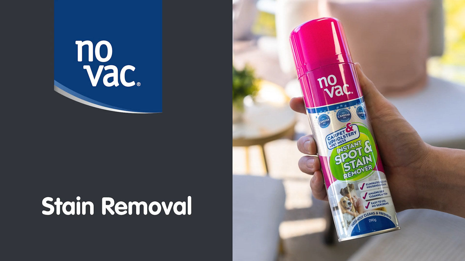 No Vac 550g Instant Spot & Stain Remover Phosphate Free