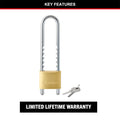 Master Lock 50mm Solid Brass Adjustable Shackle Padlock