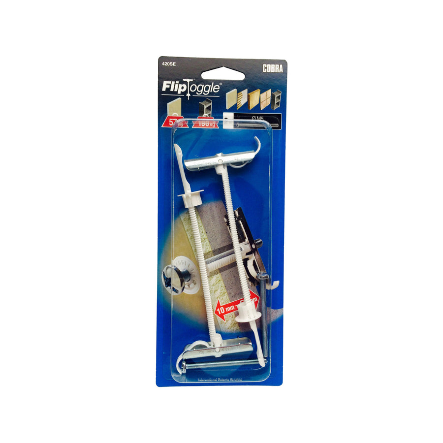 Cobra 5 x 60mm Anchor Fliptoggle Screws - 2 Pack