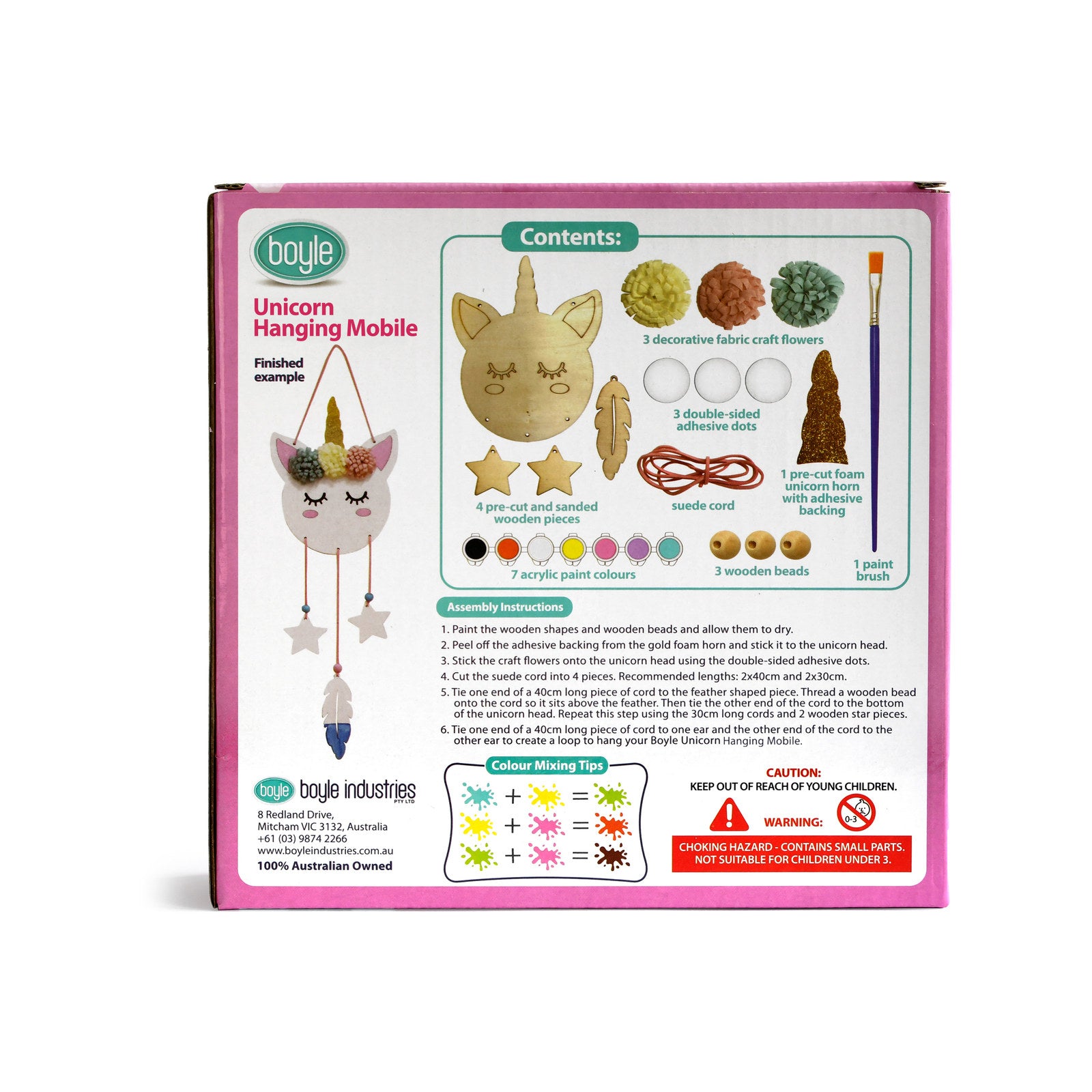 Boyle 210mm Wood DIY Dream Catcher Hanging Mobile Crafty Kit