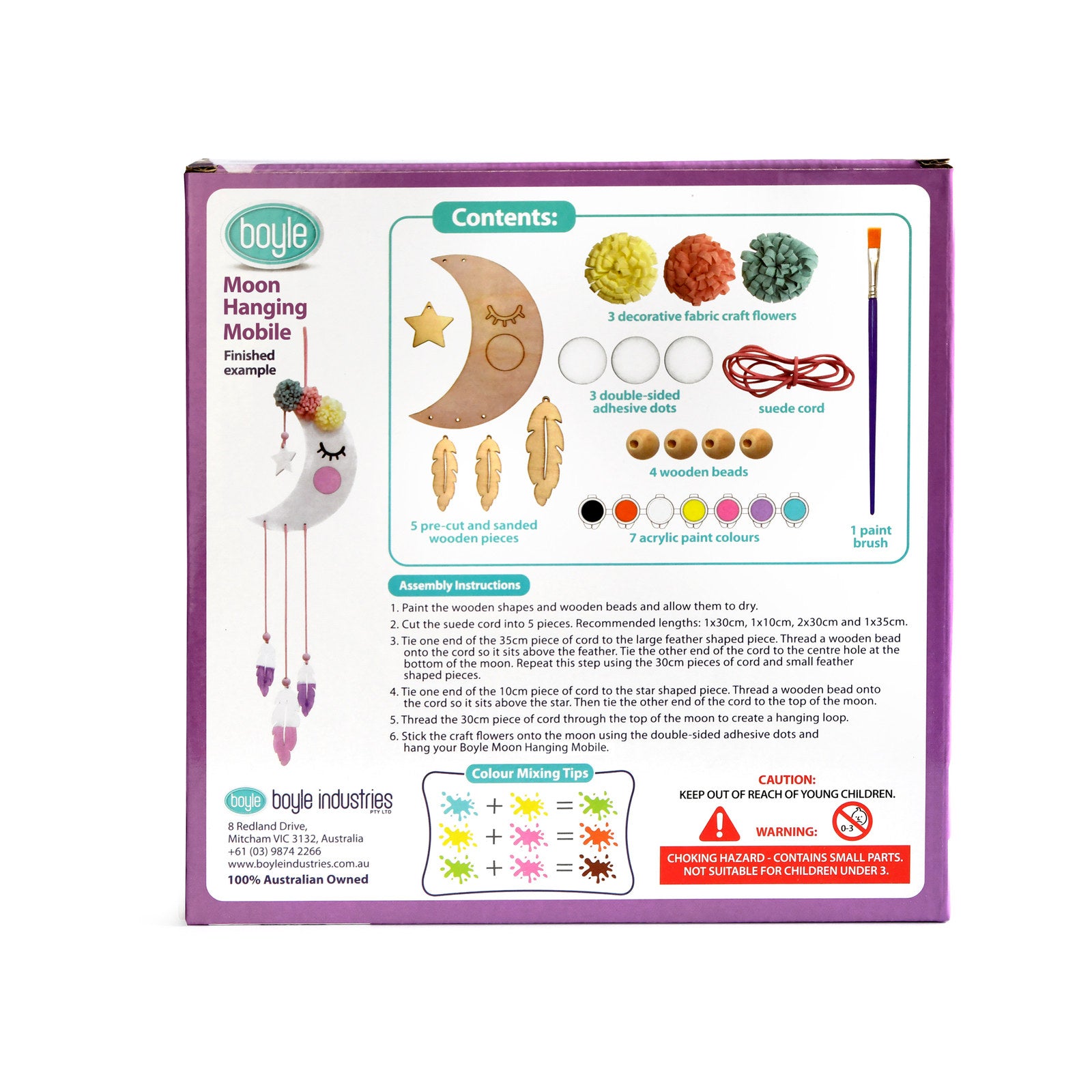 Boyle 210mm Wood DIY Dream Catcher Hanging Mobile Crafty Kit