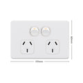 Deta White Matte S-Line Double Power Point 10A 250V