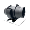 DETA 150mm Inline Exhaust Fan Kit 555m3/hr 60W Ceiling