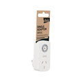 Click White Plug In Adaptor 1 Outlet Surge Protection CLKDA04-S