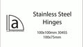 Austyle 100 x 75 x 2.5mm Polished Stainless Steel Heavy Duty Hinge