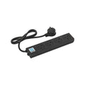HPM 4 Outlet 10A Surge Protected Powerboard 2400W 175J Black D105SSPA4BL