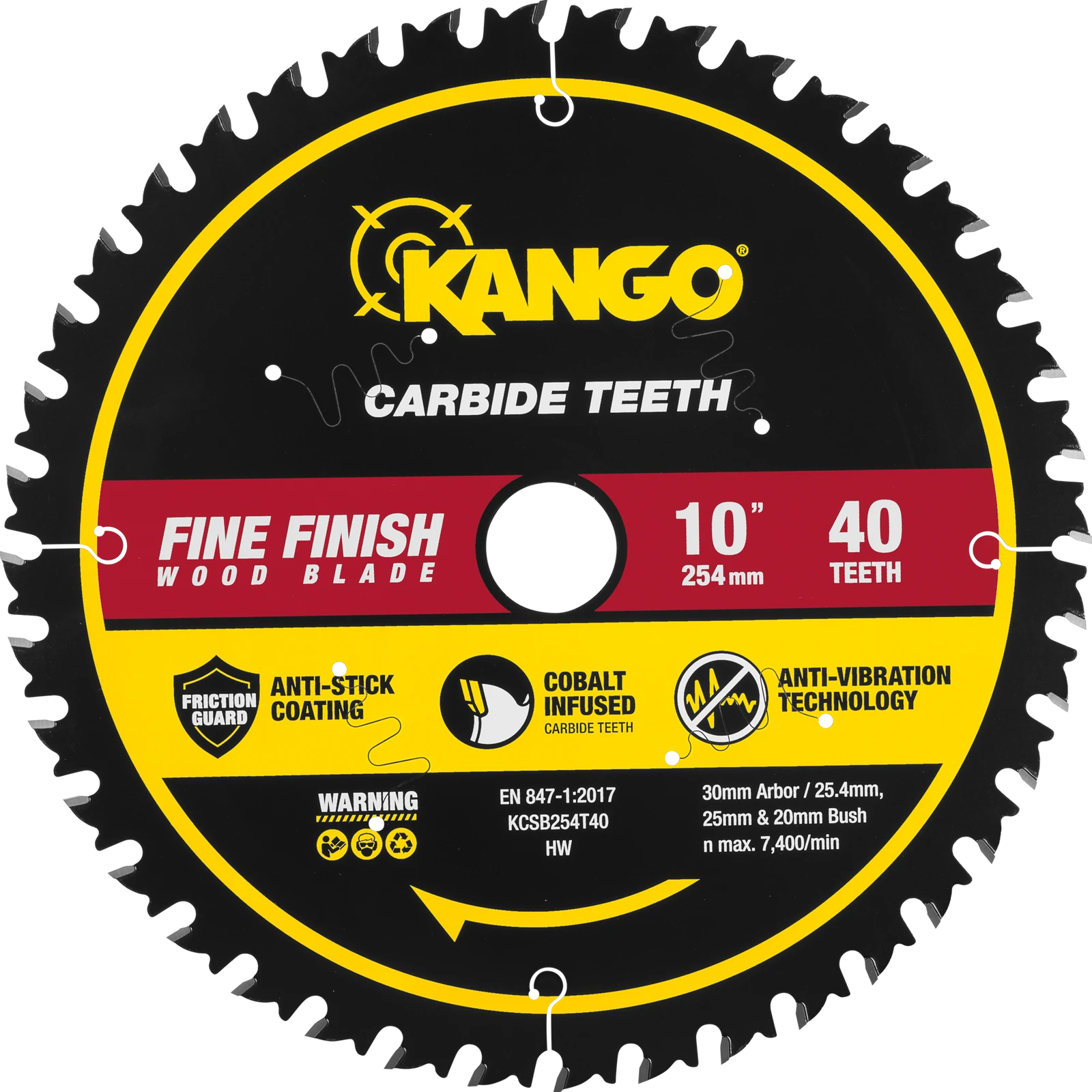Kango 254mm 40T Wood Mitre Saw Blade KCSB254T40