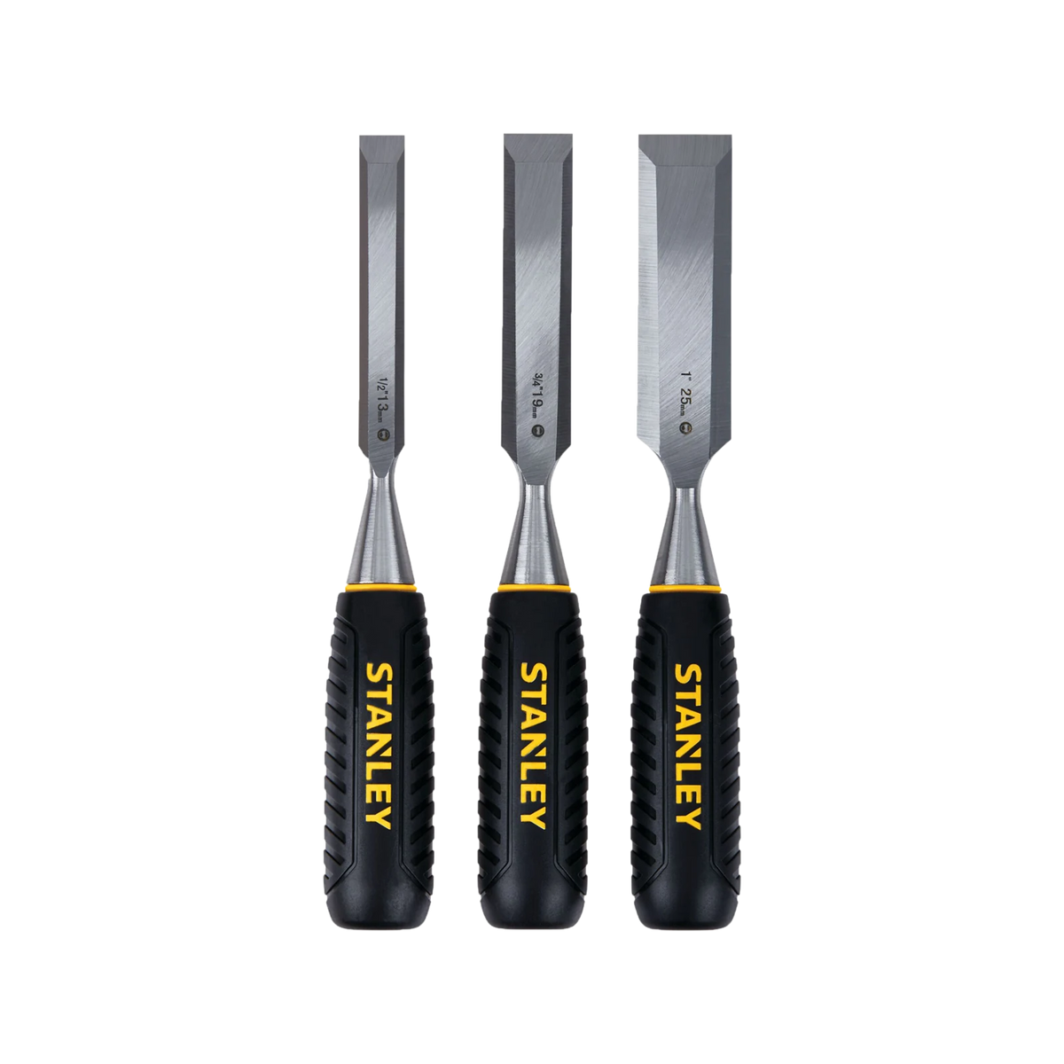 Stanley 3 Piece Wood Chisel Set 13mm 19mm 25mm