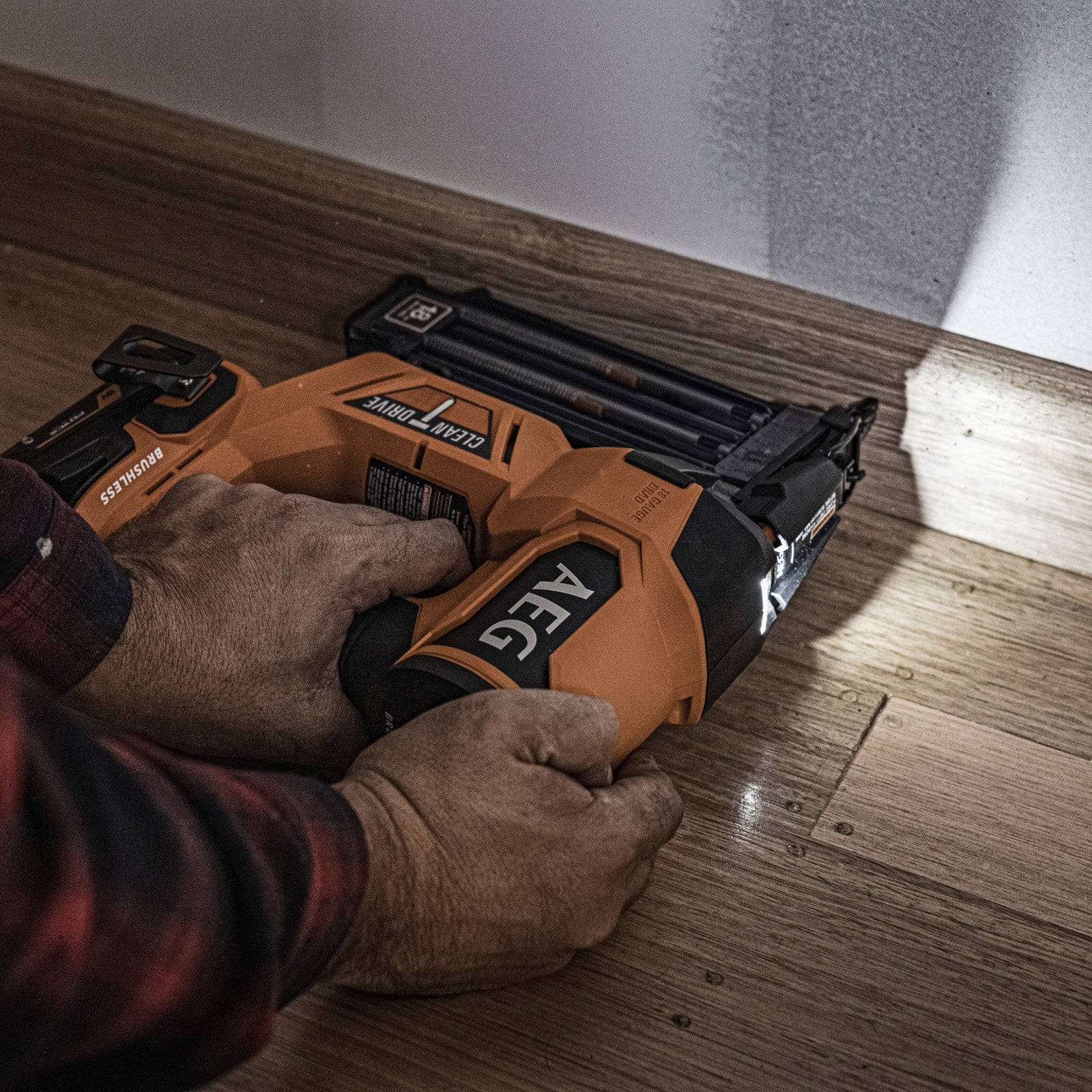 AEG 18V Brushless 18GA F-Rapid Brad Nailer Skin Only A18FCN18GA0