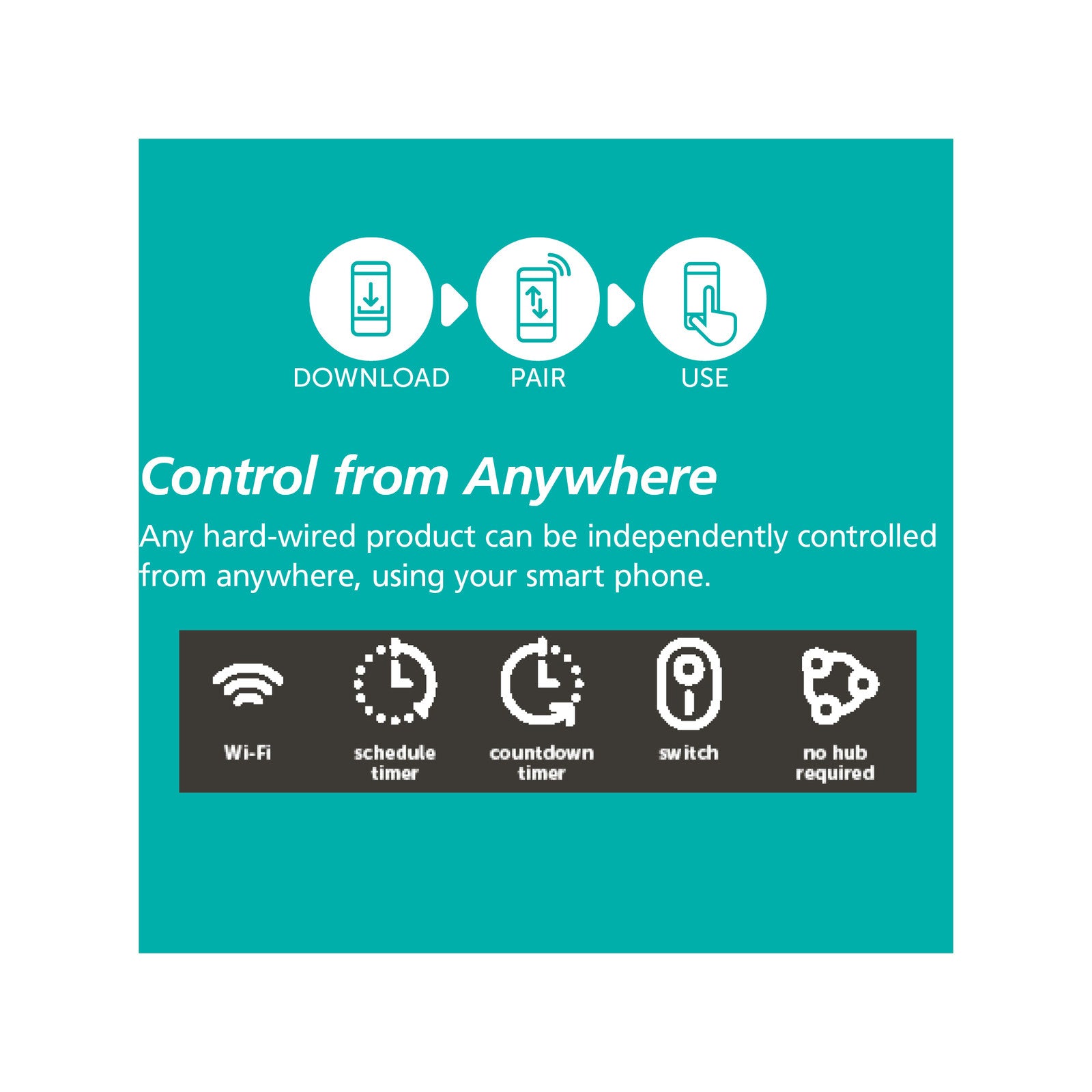 DETA Smart Grid 2 Way 2 Gang White Switch 10A 250V Indoor Outdoor 6952HA