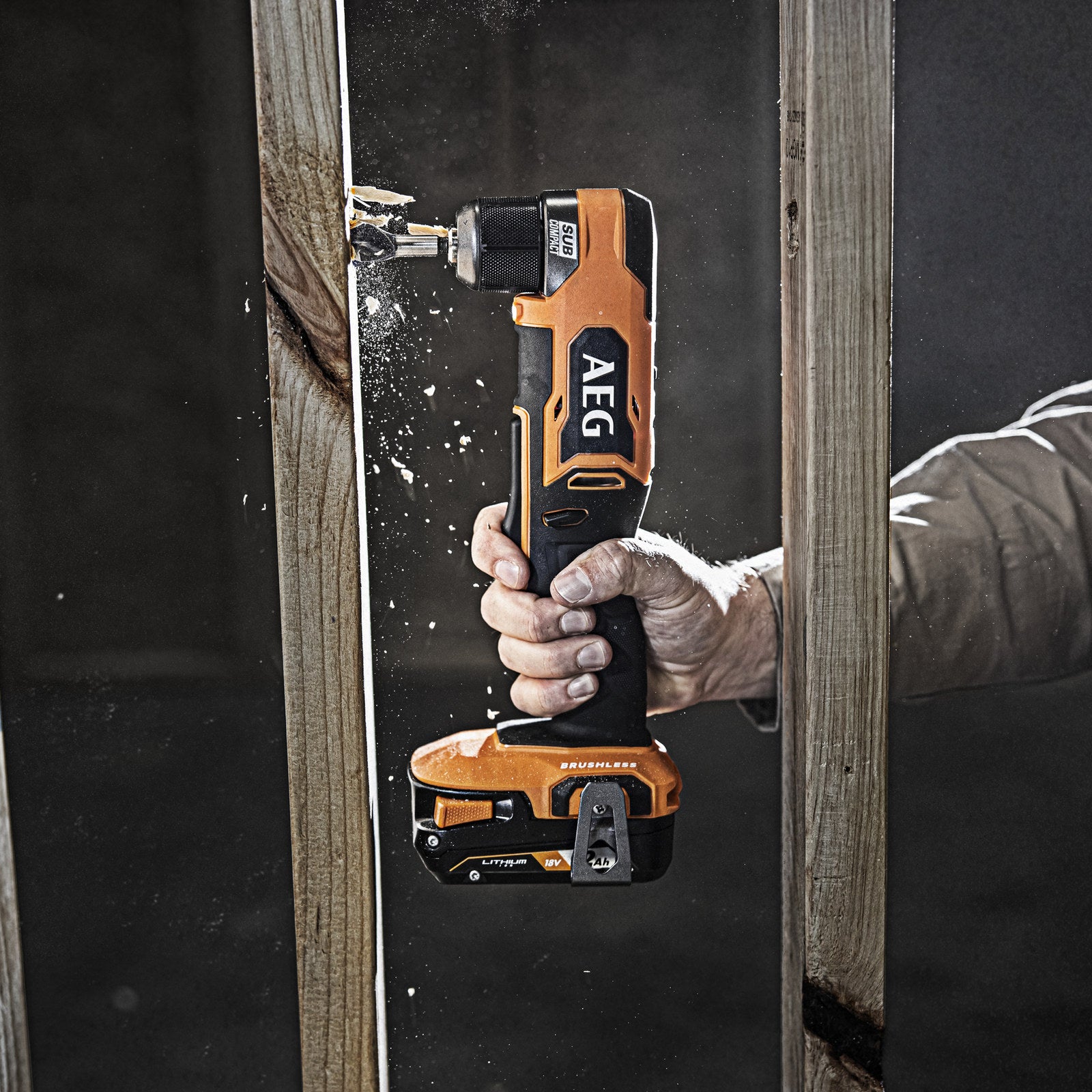 AEG 18V Brushless Sub Compact Right Angle Drill Skin Only A18SRADBL0